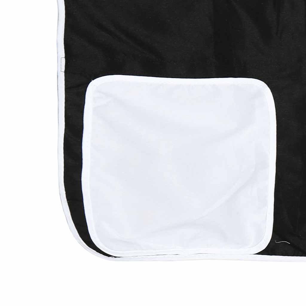 Letto a Castello senza Materasso Bianco e Nero 80x200cm in Pino