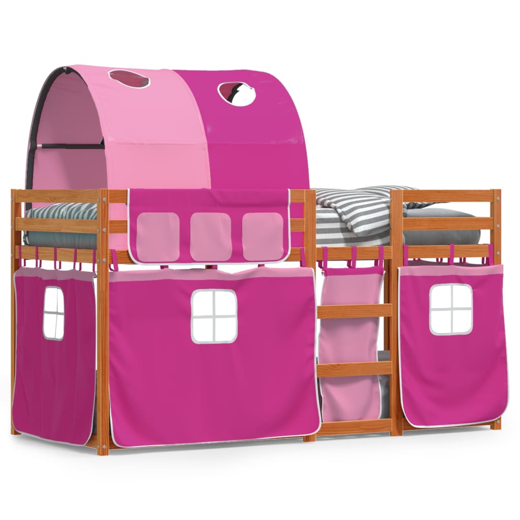 Letto a Castello senza Materasso Rosa 75x190 cm Legno di Pino - homemem39