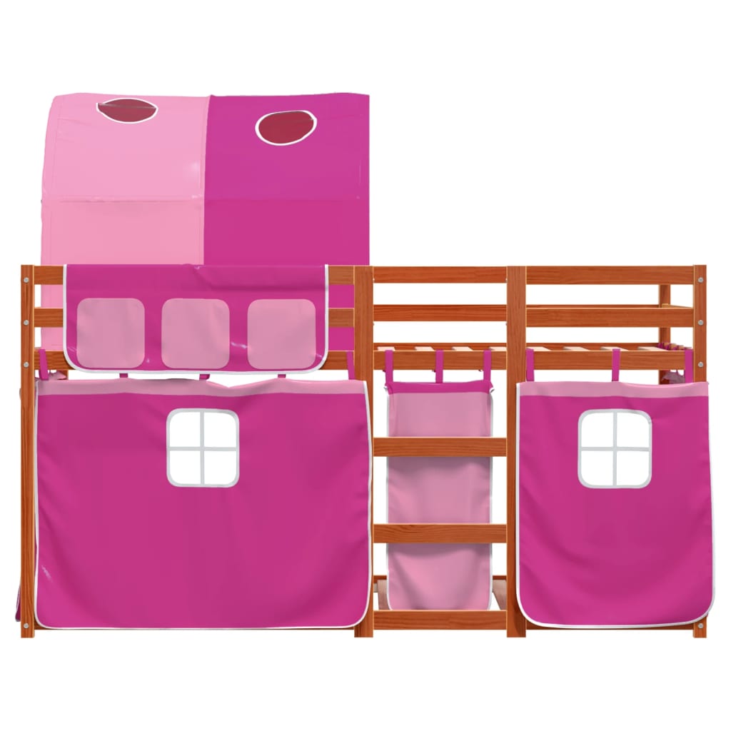 Letto a Castello senza Materasso Rosa 75x190 cm Legno di Pino - homemem39