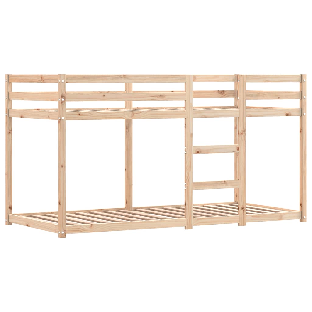 Letto a Castello senza Materasso Bianco e Nero 90x200cm in Pino | homemem39