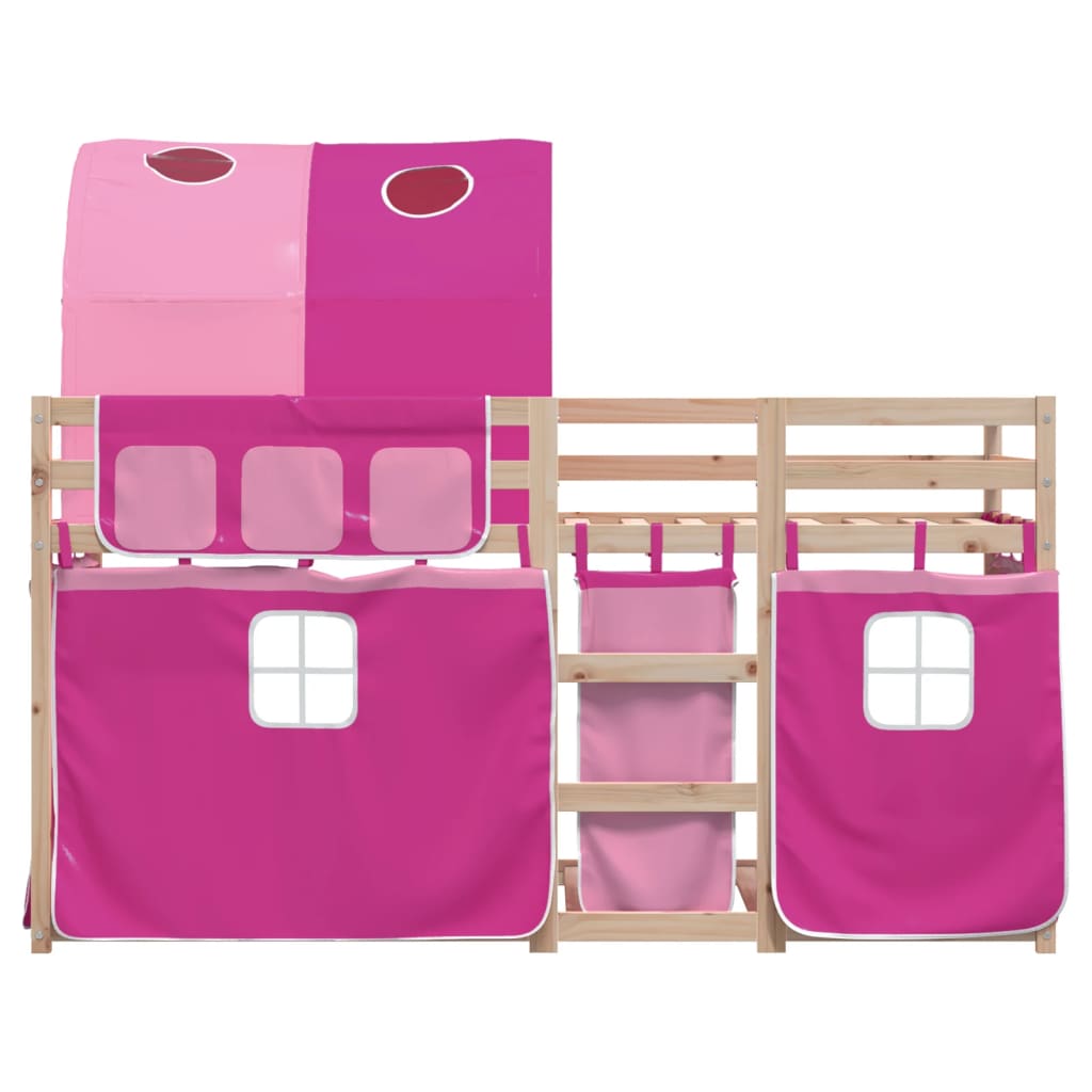 Letto a Castello senza Materasso Rosa 90x190 cm Legno di Pino - homemem39
