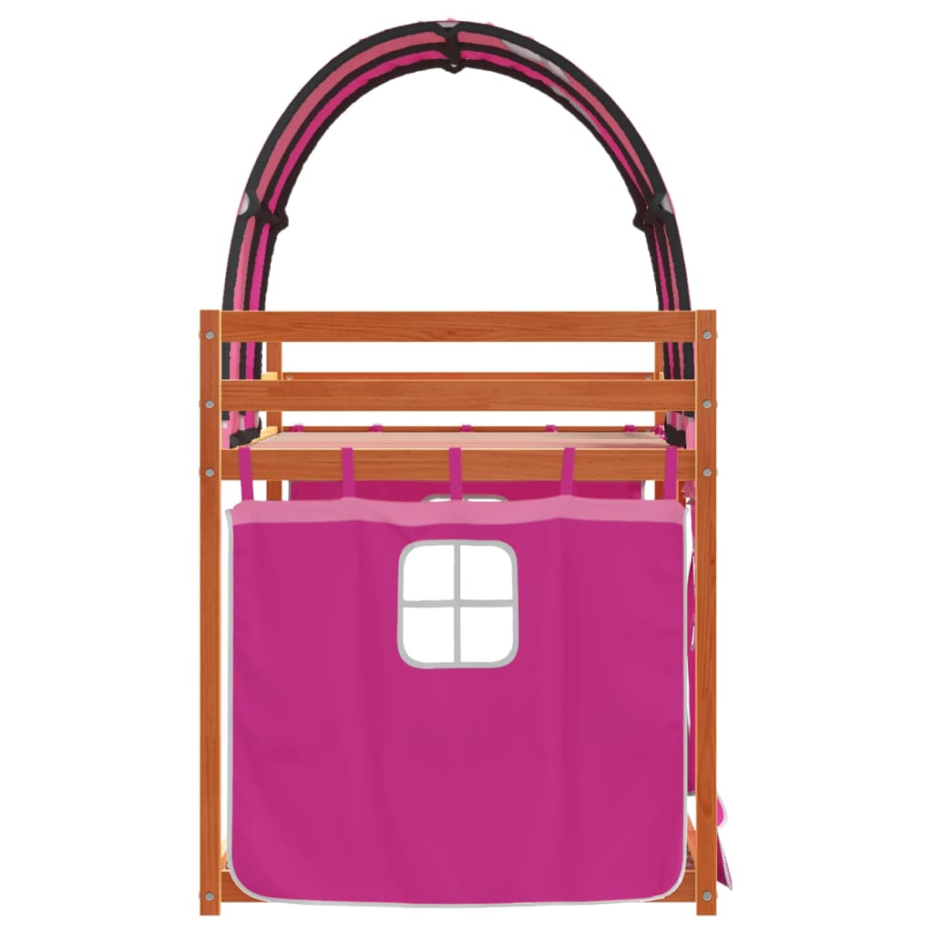 Letto a Castello senza Materasso Rosa 90x200 cm Legno di Pino - homemem39