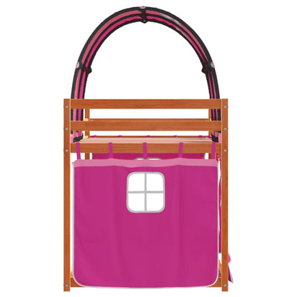 Letto a Castello senza Materasso Rosa 90x190 cm Legno di Pino - homemem39