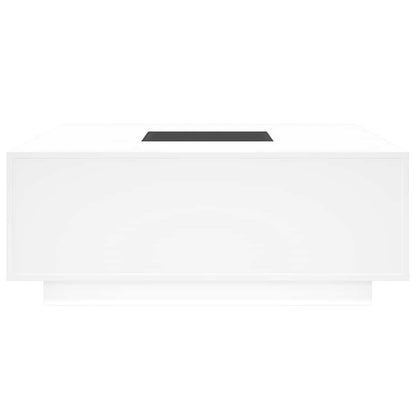 Tavolino da Salotto con LED Infinity Bianco 100x100x40 cm