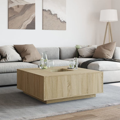 Tavolino Salotto Rovere Sonoma 100x100x40 cm Legno Multistrato | homemem39
