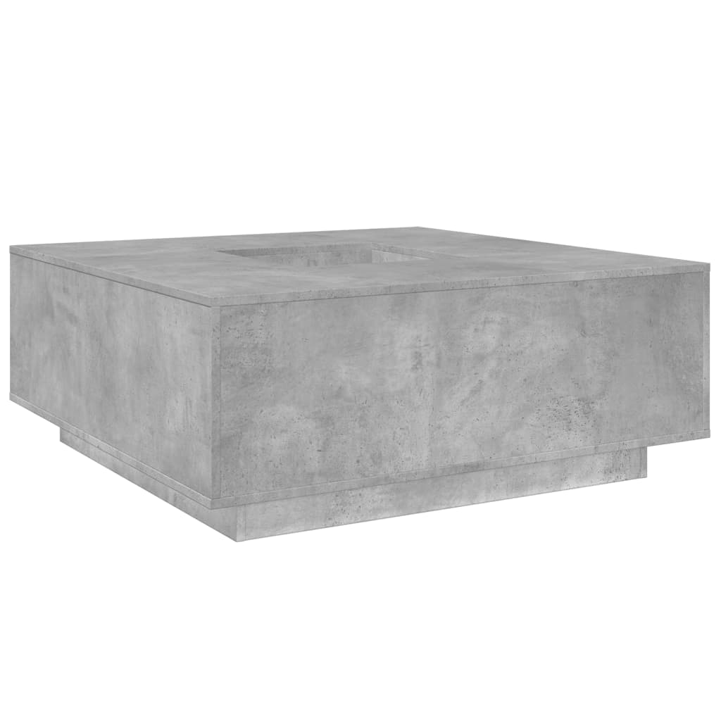 Tavolino Salotto Grigio Cemento 100x100x40 cm Legno Multistrato | homemem39