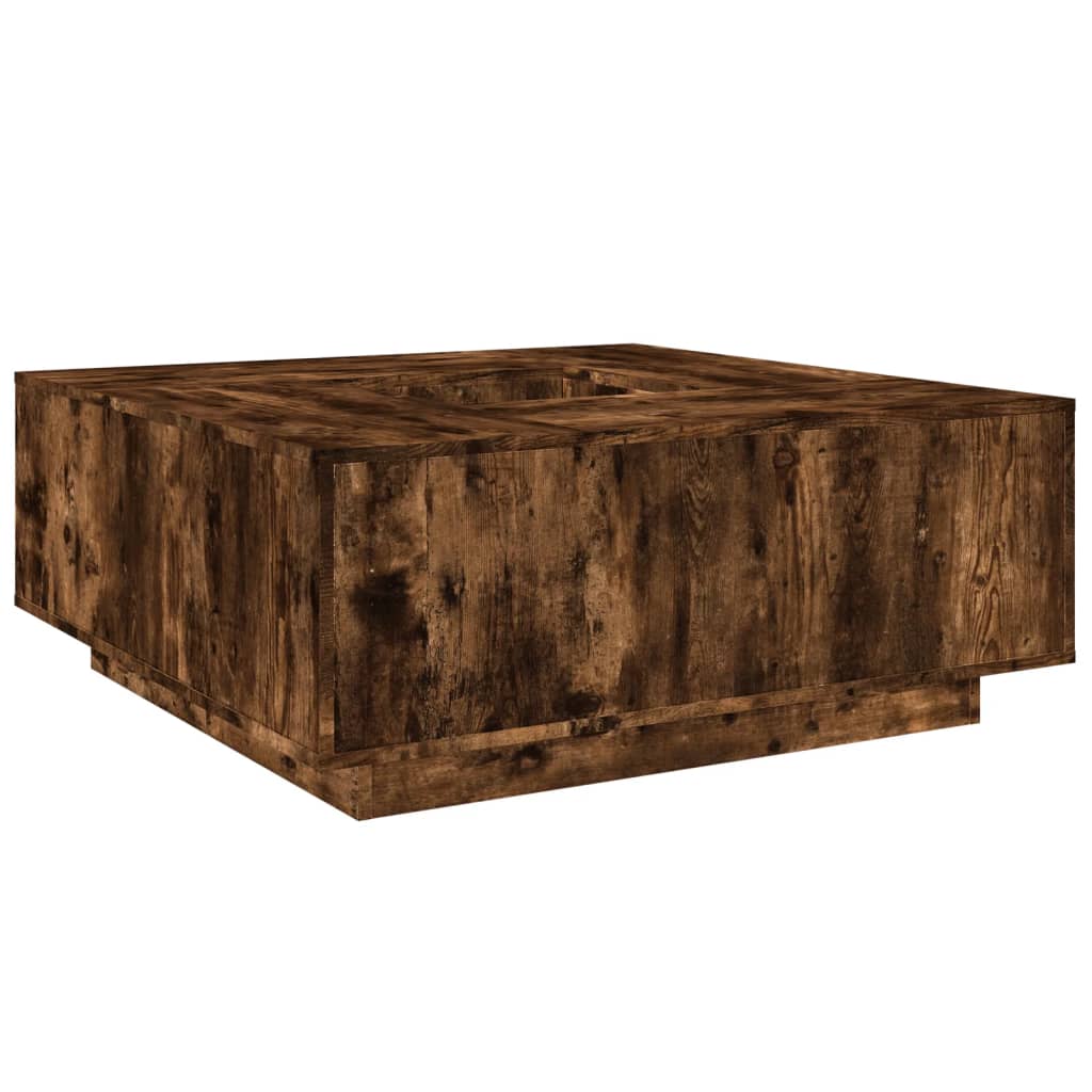 Tavolino da Salotto Rovere Fumo 100x100x40 cm Legno Multistrato | homemem39