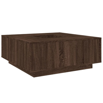 Tavolino Salotto Rovere Marrone 100x100x40 cm Legno Multistrato | homemem39