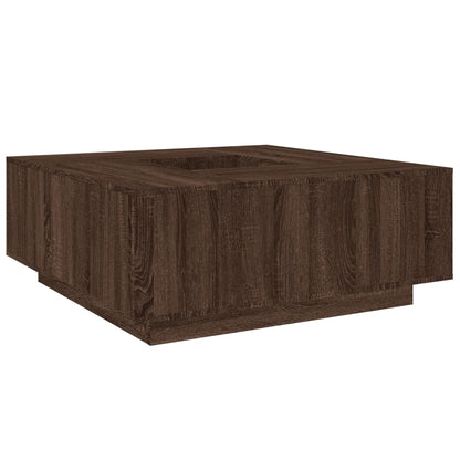 Tavolino Salotto Rovere Marrone 100x100x40 cm Legno Multistrato | homemem39