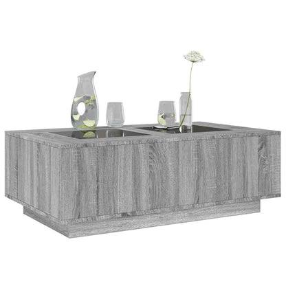 Tavolino da Salotto con LED Infinity Rovere Sonoma 116x69x40 cm | homemem39