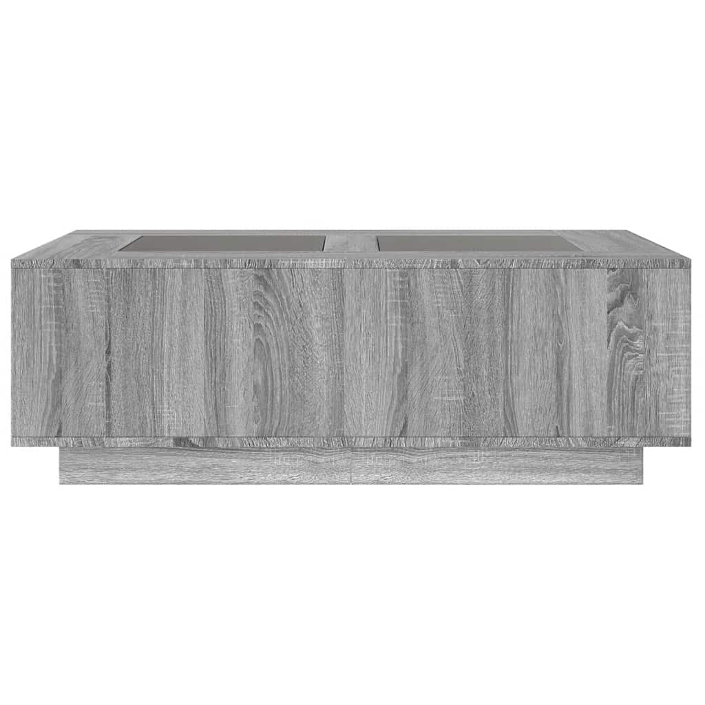 Tavolino da Salotto con LED Infinity Rovere Sonoma 116x69x40 cm | homemem39