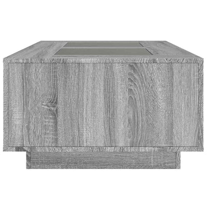 Tavolino da Salotto con LED Infinity Rovere Sonoma 116x69x40 cm | homemem39