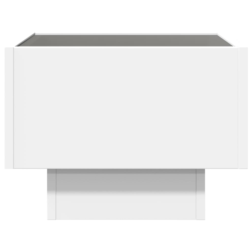 Comodino con LED Infinity Bianco 40x40x30 cm | homemem39