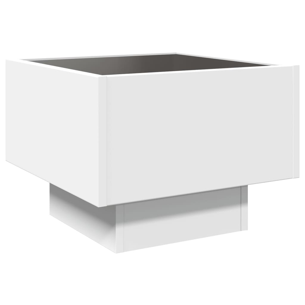 Comodino con LED Infinity Bianco 40x40x30 cm | homemem39
