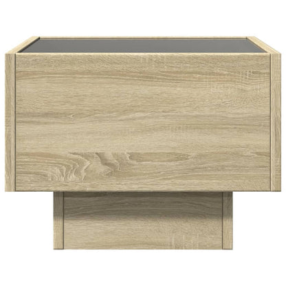 Comodino con LED Infinity Rovere Sonoma 40x40x30 cm | homemem39