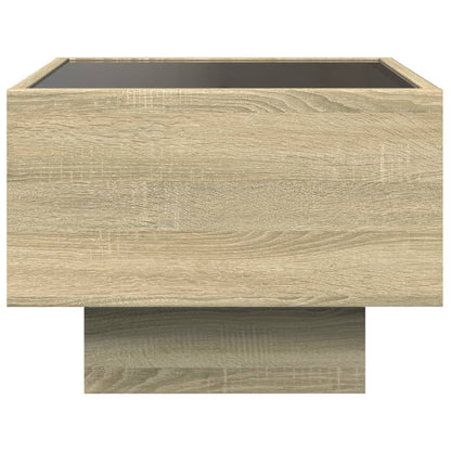 Comodino con LED Infinity Rovere Sonoma 40x40x30 cm | homemem39