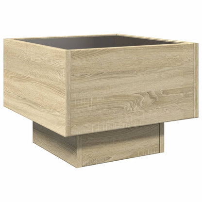 Comodino con LED Infinity Rovere Sonoma 40x40x30 cm | homemem39
