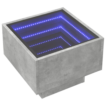 Comodino con LED Infinity Grigio Cemento 40x40x30 cm - homemem39