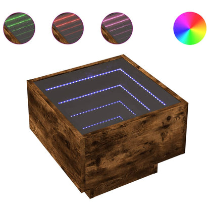 Comodino con LED Infinity Rovere Fumo 40x40x30 cm | homemem39