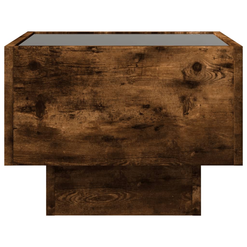 Comodino con LED Infinity Rovere Fumo 40x40x30 cm | homemem39