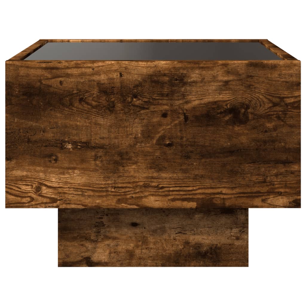 Comodino con LED Infinity Rovere Fumo 40x40x30 cm | homemem39