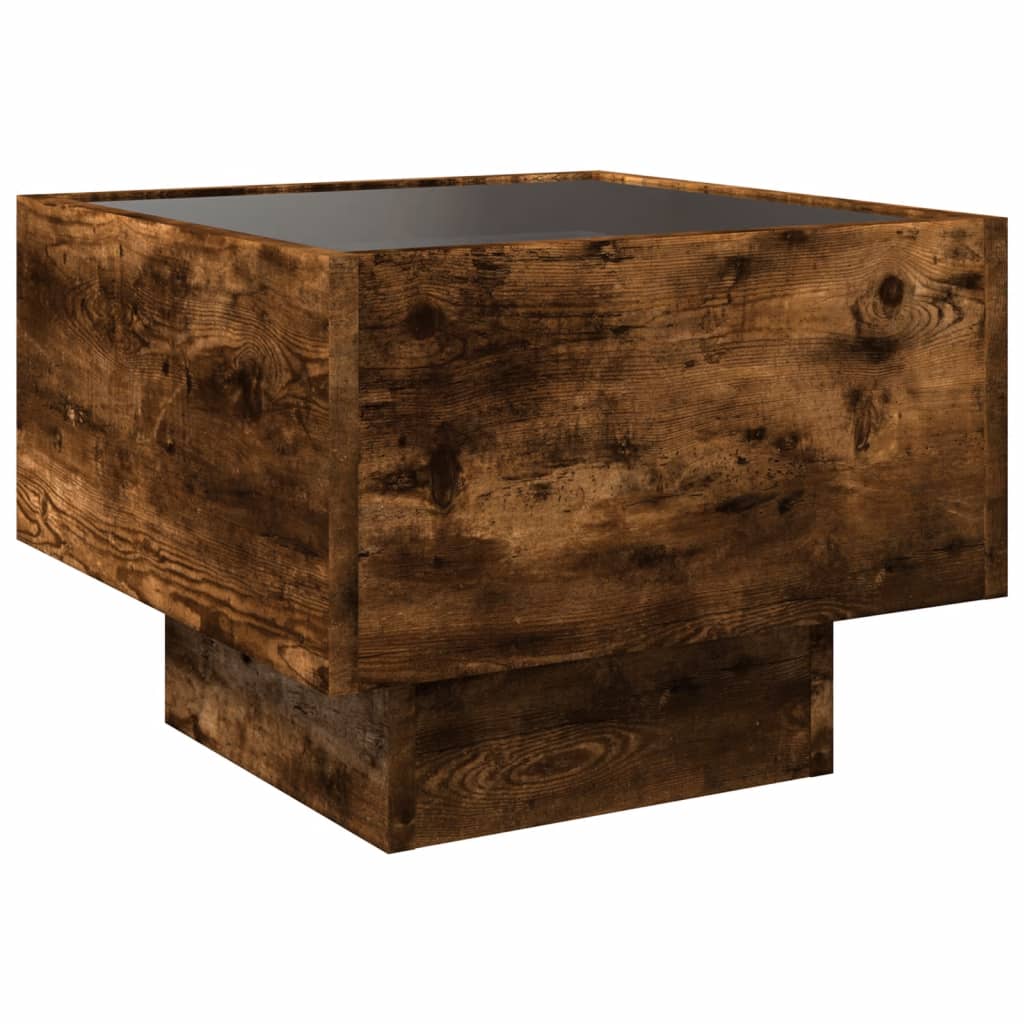 Comodino con LED Infinity Rovere Fumo 40x40x30 cm | homemem39