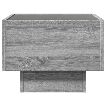 Comodino con LED Infinity Rovere Sonoma 40x40x30 cm