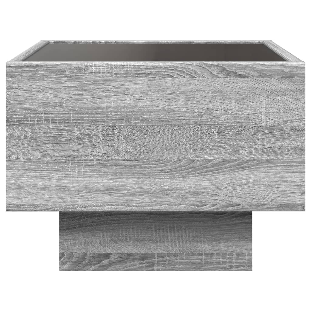 Comodino con LED Infinity Rovere Sonoma 40x40x30 cm | homemem39