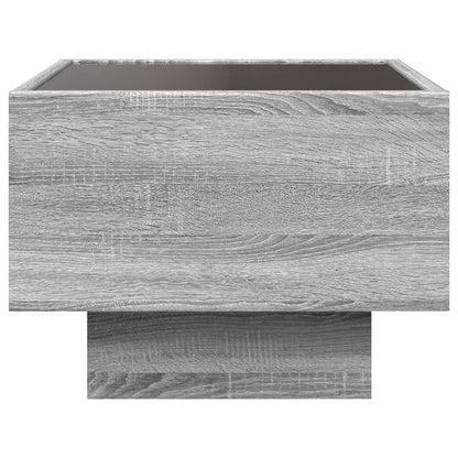 Comodino con LED Infinity Rovere Sonoma 40x40x30 cm | homemem39