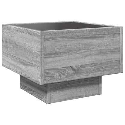 Comodino con LED Infinity Rovere Sonoma 40x40x30 cm | homemem39