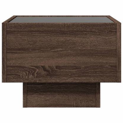 Comodino con LED Infinity Rovere Marrone 40x40x30 cm | homemem39
