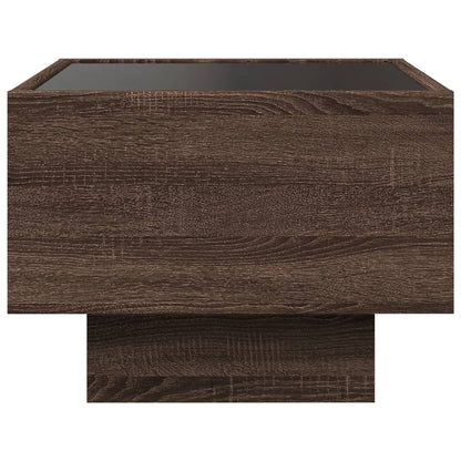 Comodino con LED Infinity Rovere Marrone 40x40x30 cm | homemem39