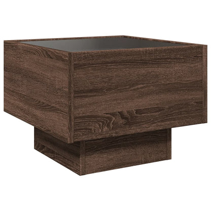 Comodino con LED Infinity Rovere Marrone 40x40x30 cm | homemem39