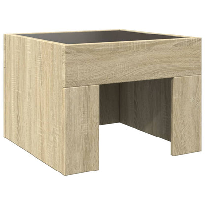 Comodino con LED Infinity Rovere Sonoma 40x40x30 cm | homemem39