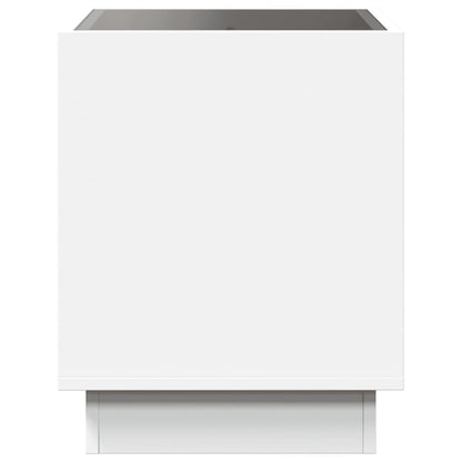 Comodino con LED Infinity Bianco 40x40x50 cm - homemem39