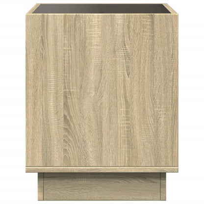 Comodino con LED Infinity Rovere Sonoma 40x40x50 cm | homemem39