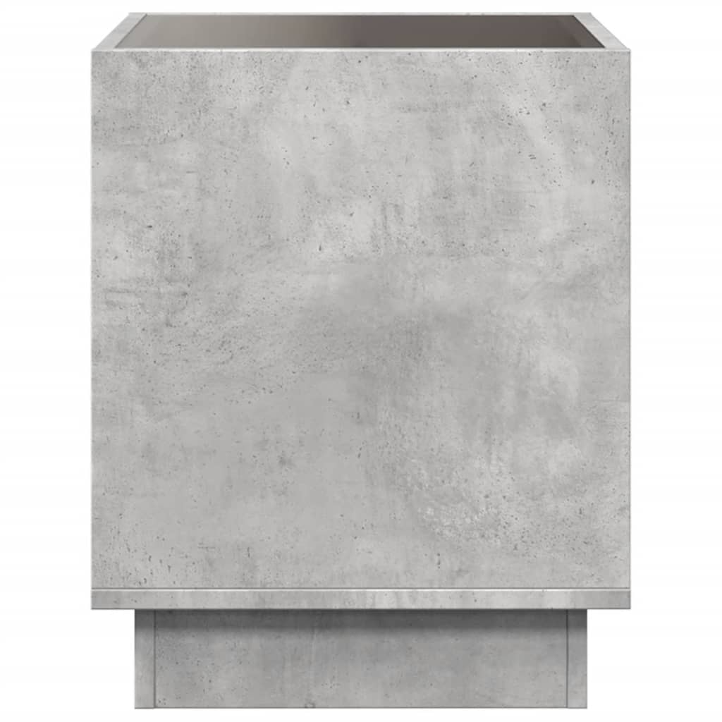 Comodino con LED Infinity Grigio Cemento 50x50x50 cm - homemem39