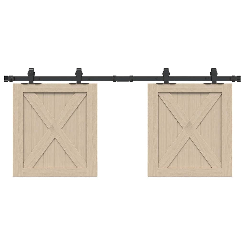 Kit Anta Scorrevole per Armadio 122 cm in Acciaio al Carbonio