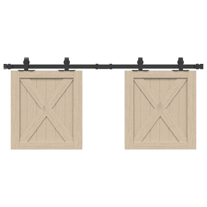 Kit Anta Scorrevole per Armadio 122 cm in Acciaio al Carbonio