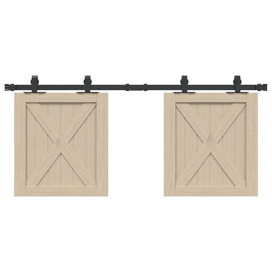 Kit Anta Scorrevole per Armadio 122 cm in Acciaio al Carbonio