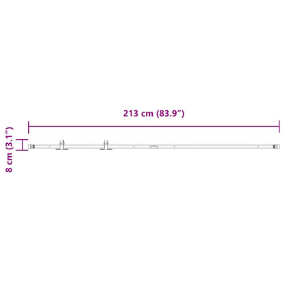 Kit Anta Scorrevole Armadio in Acciaio al Carbonio 113 cm | homemem39