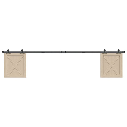 Kit Anta Scorrevole Armadio in Acciaio al Carbonio 244 cm | homemem39