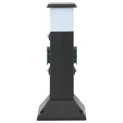 Colonna Presa Esterno con Lampada e Picchetto 2Vie 16x16x39,5cm | homemem39
