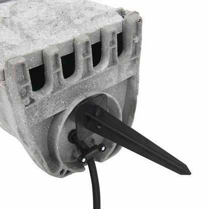 Presa Esterno Picchetto Luce Sensore 4Vie Grigio Effetto Pietra | homemem39