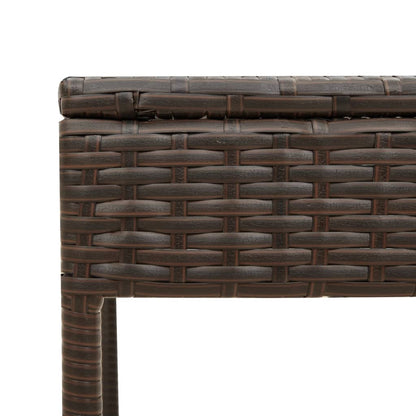 Set Lettini Prendisole con Cuscini 3pz Marrone in Polyrattan