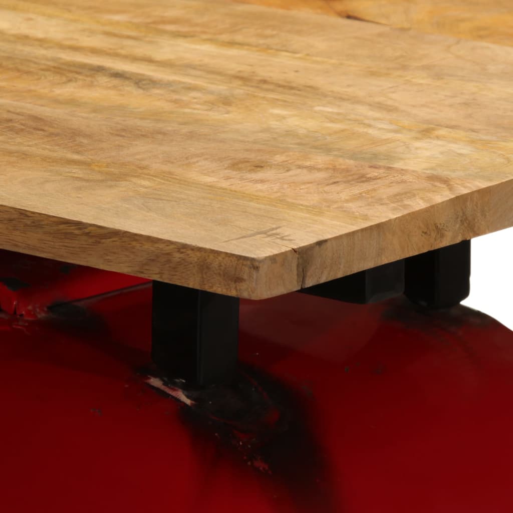 Tavolino Bar Trattore Rosso e Marrone 55x120x107 cm Legno Mango | homemem39