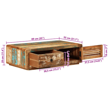 Tavolino da Salotto 89x55x29 cm in Legno Massello di Recupero | homemem39