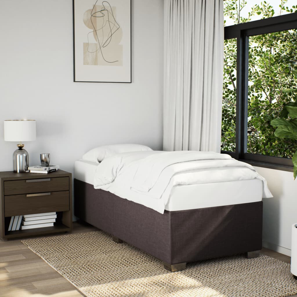 Giroletto senza Materasso Marrone Scuro 100x200 cm Tessuto | homemem39