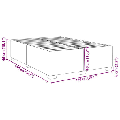 Giroletto senza Materasso Grigio Chiaro 140x190 cm Tessuto | homemem39