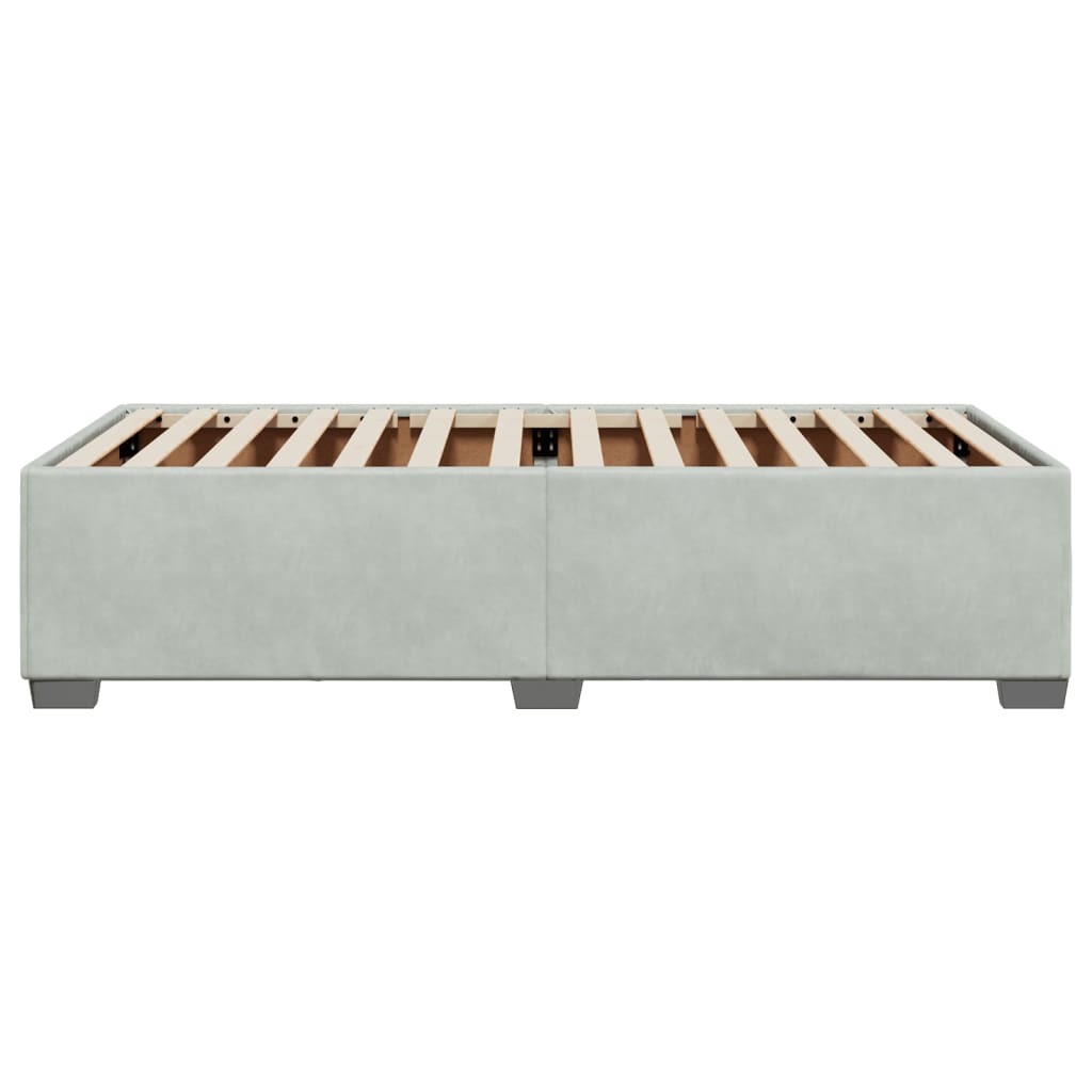 Giroletto senza Materasso Grigio Chiaro 80x200 cm Velluto - homemem39